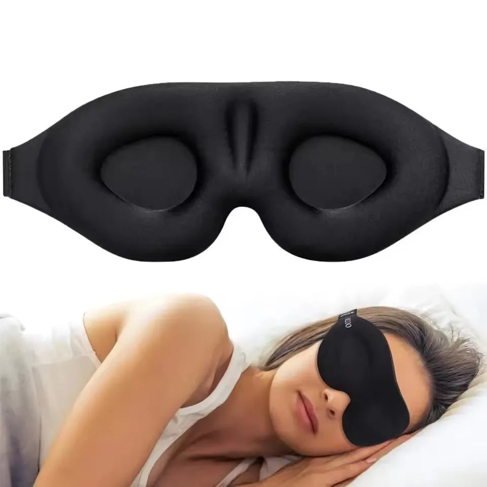 Doodad Co. 3D Contoured Sleep Mask — Blocks Light, Eye Cup Design