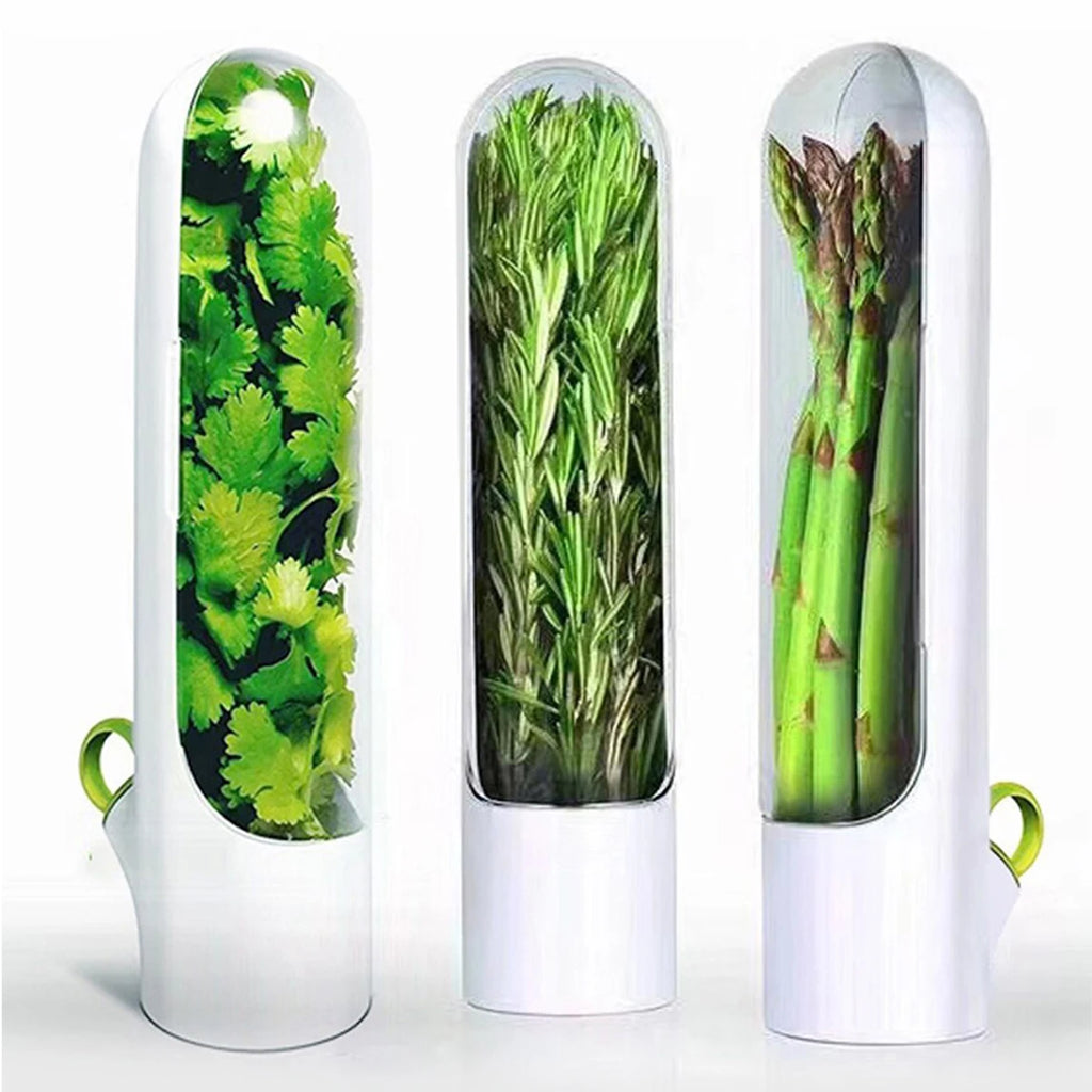 Doodad Co. Herb Saver Container — Fridge Storage, Extends Freshness