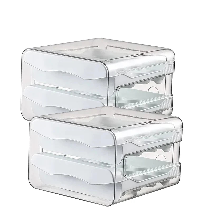 Doodad Co. Drawer Egg Holder — Double-Layer, Fridge Storage
