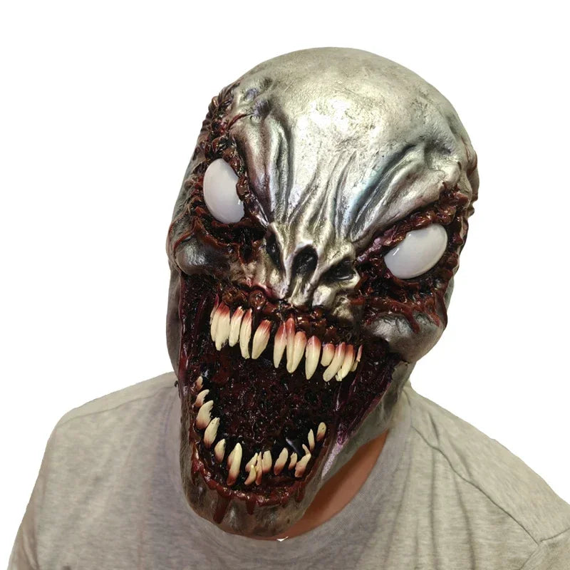 Doodad Co. Horror Full-Face Mask — Realistic Spooky Detail, Haunted House Ready