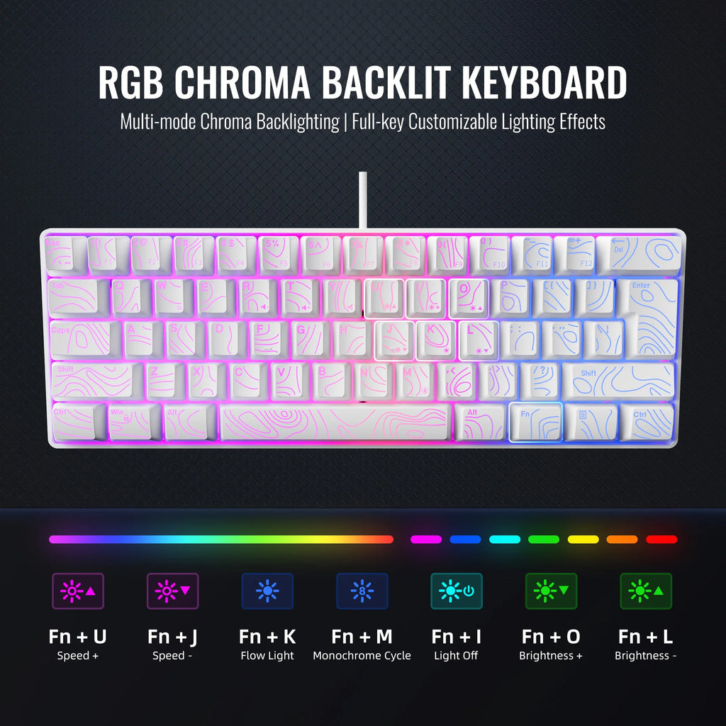 Doodad Co. 60% RGB Gaming Keyboard — Compact Backlit Layout