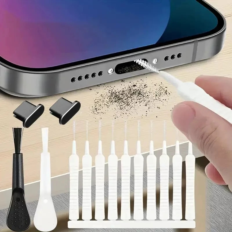 Doodad Co. Charging Port Cleaning Kit — Dust Plug Included, Multi-Device