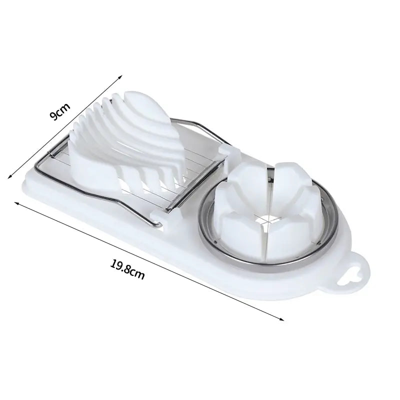 Doodad Co. Multifunctional Egg Slicer — Stainless Steel, 2-in-1 Cutter