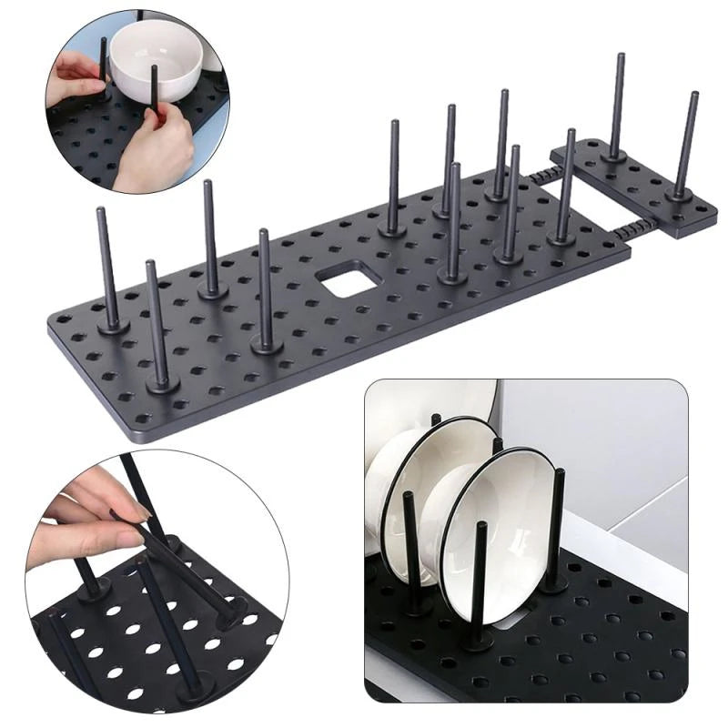 Doodad Co. Telescopic Dish Rack — Adjustable, Drainage Design