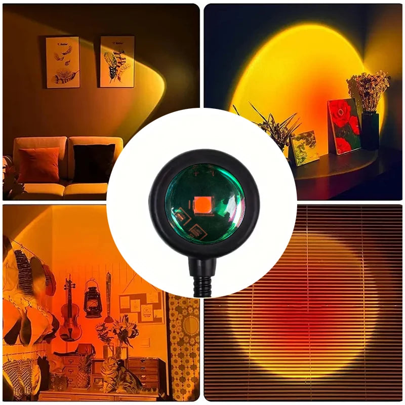 Doodad Co. Sunset Projection Lamp — Rotatable Ambient Light