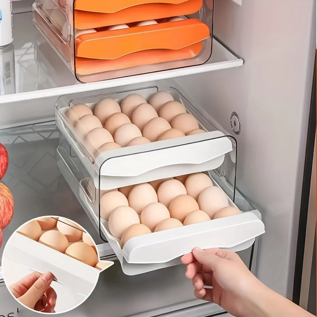 Doodad Co. Drawer Egg Holder — Double-Layer, Fridge Storage