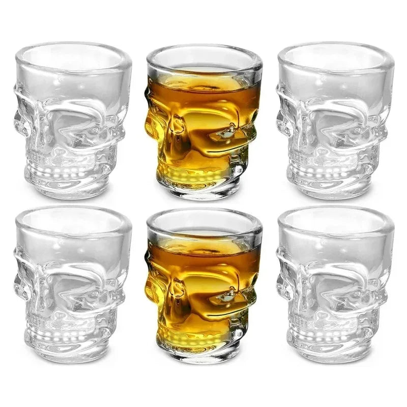 Doodad Co. Skull Shot Glass — Crystal-Clear Cup, Party Bar Essential