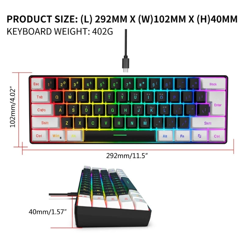 Doodad Co. RGB Gaming Keyboard — Water Resistant