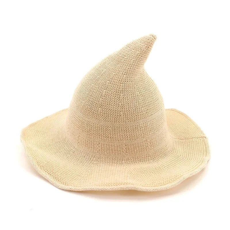 Doodad Co. Knit Witch Hat — Cozy Wool Blend, Vintage Halloween Costume Accessory