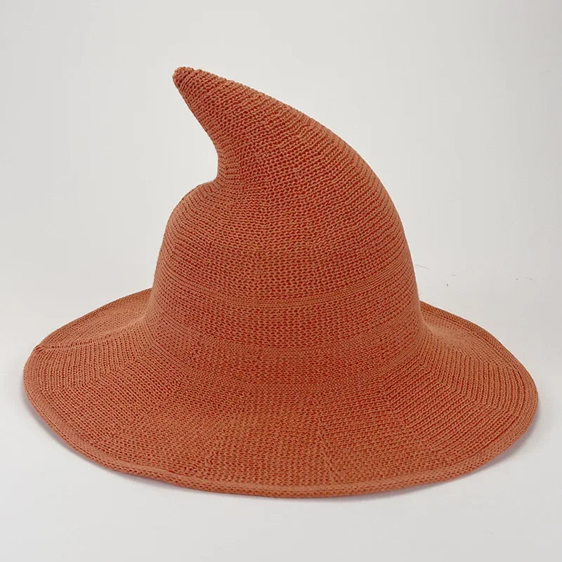 Doodad Co. Knit Witch Hat — Cozy Wool Blend, Vintage Halloween Costume Accessory