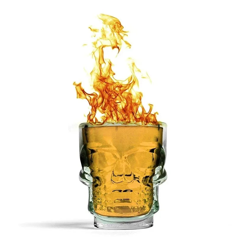 Doodad Co. Skull Shot Glass — Crystal-Clear Cup, Party Bar Essential