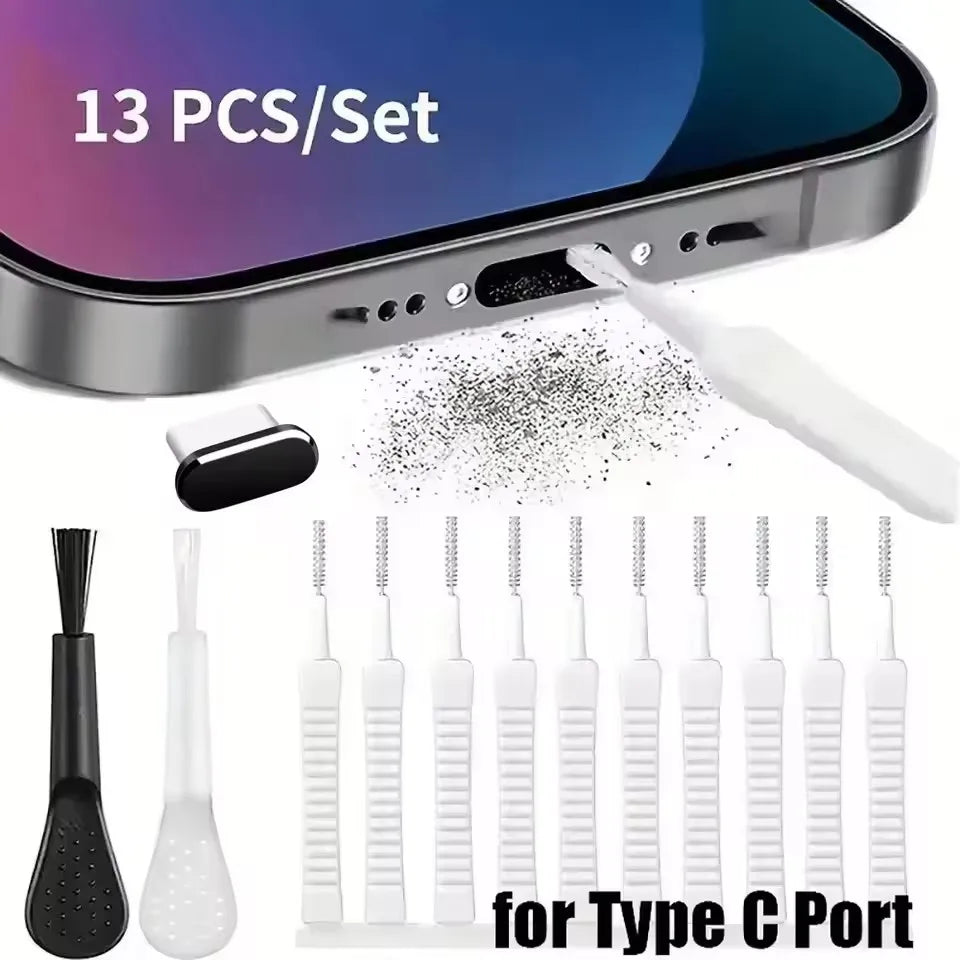 Doodad Co. Charging Port Cleaning Kit — Dust Plug Included, Multi-Device