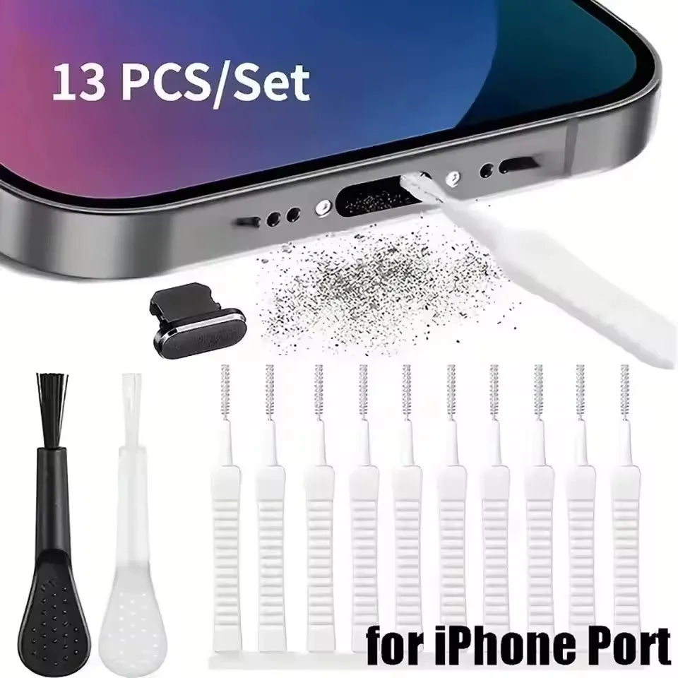 Doodad Co. Charging Port Cleaning Kit — Dust Plug Included, Multi-Device
