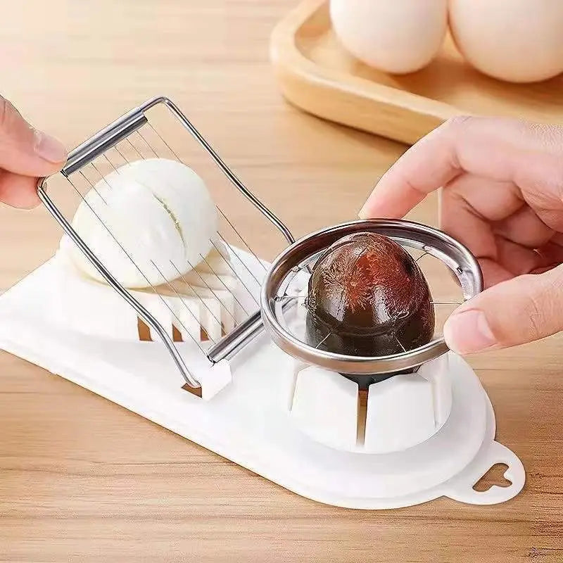 Doodad Co. Multifunctional Egg Slicer — Stainless Steel, 2-in-1 Cutter