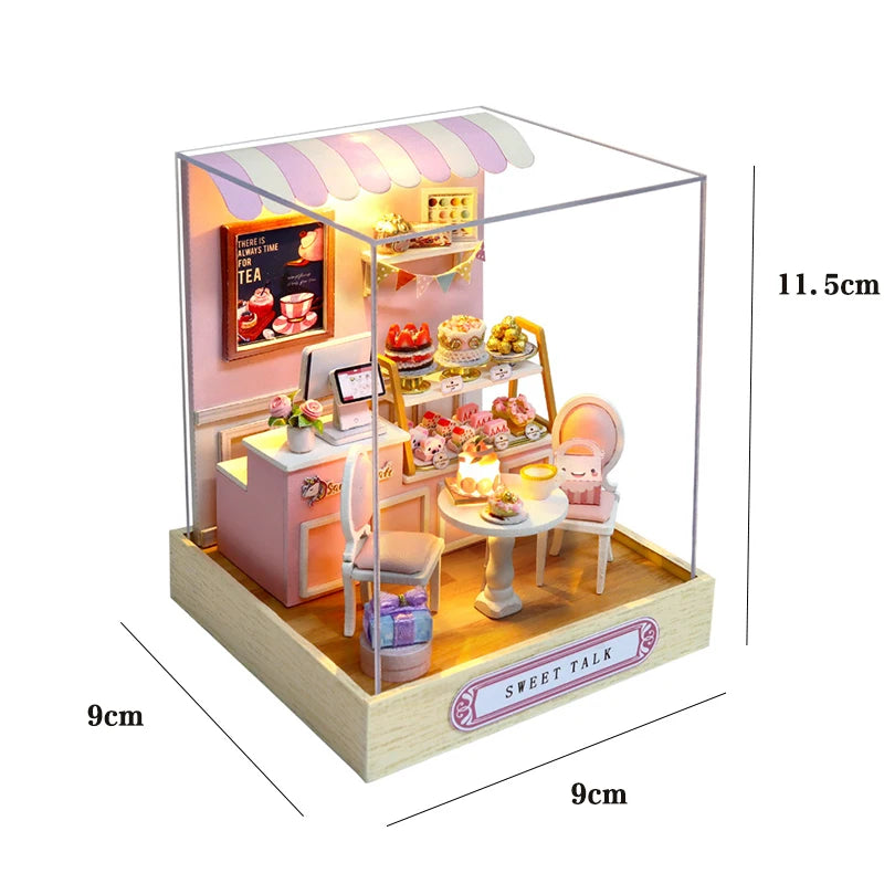 Doodad Co. DIY Dollhouse Kit — 3D Wooden Puzzle, Miniature Build