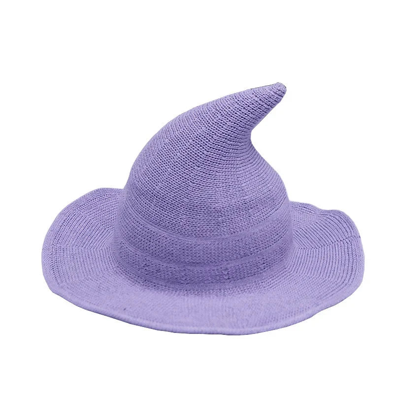 Doodad Co. Knit Witch Hat — Cozy Wool Blend, Vintage Halloween Costume Accessory