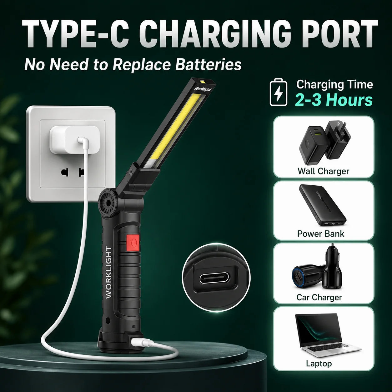 Doodad Co. Magnetic Rechargeable Work Light