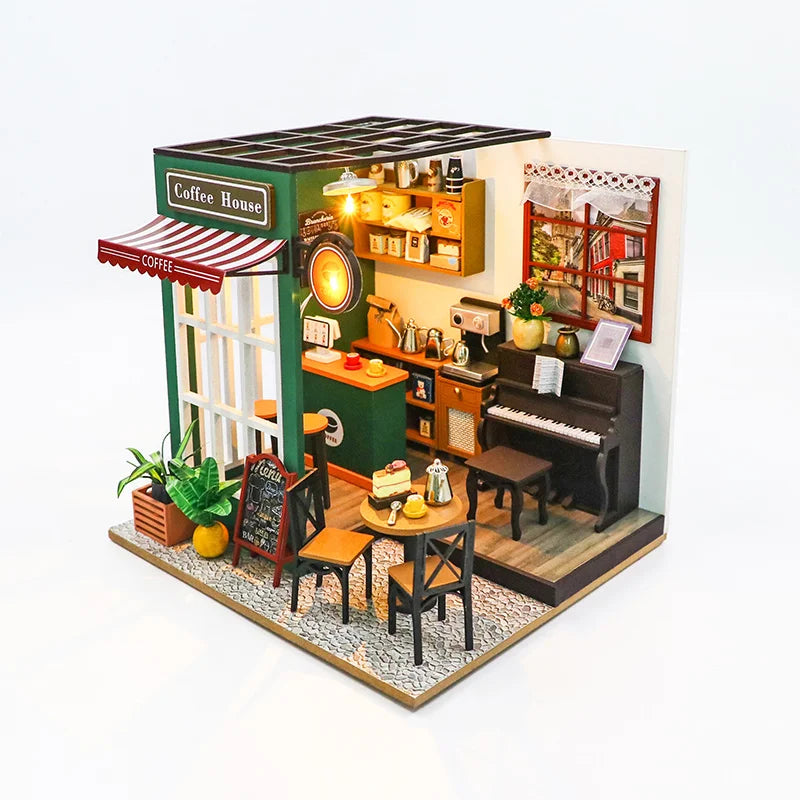 Doodad Co. DIY Dollhouse Kit — 3D Wooden Puzzle, Miniature Build