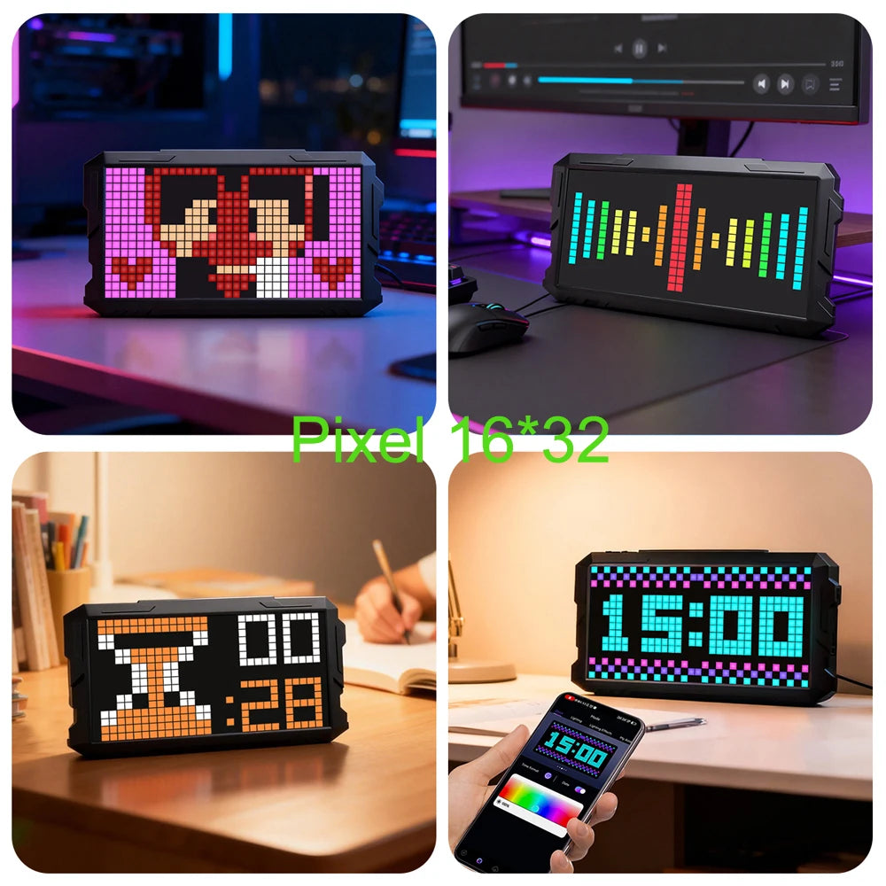 Doodad Co. Pixel Art LED Display — DIY Alarm Clock & Mood Light