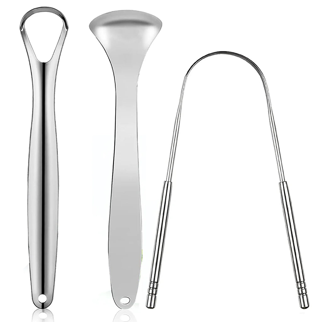 Doodad Co. Metal Tongue Scraper — Stainless Steel, Portable Design