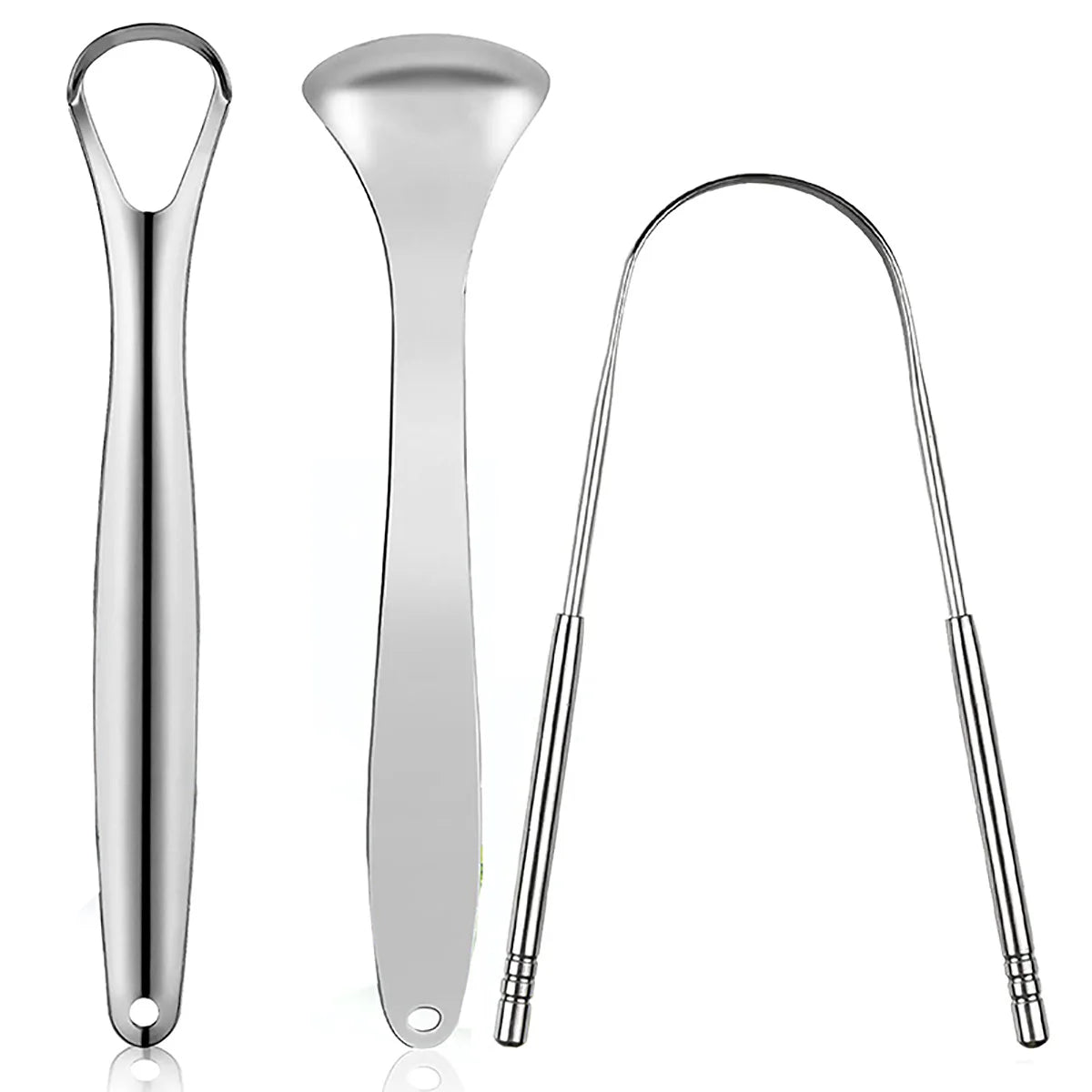Doodad Co. Metal Tongue Scraper — Stainless Steel, Portable Design