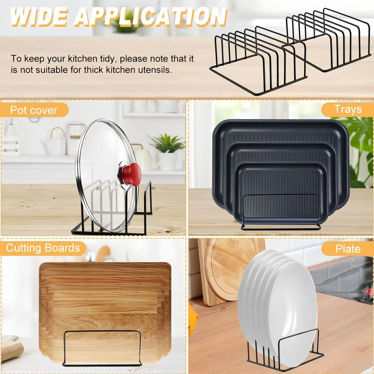 Doodad Co. Cutting Board Rack — 5-Tier, Carbon Steel Construction