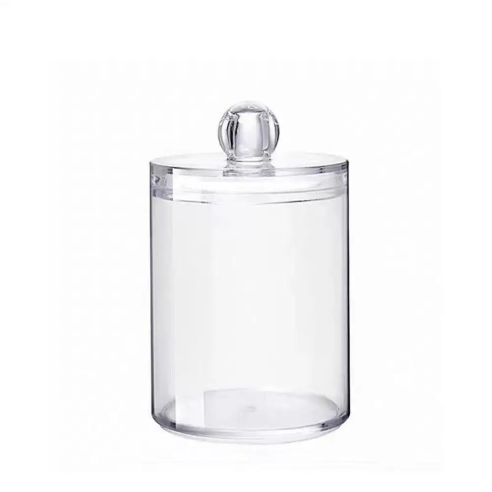 Doodad Co. Cotton Swab Storage Box — Clear Acrylic, Portable Case