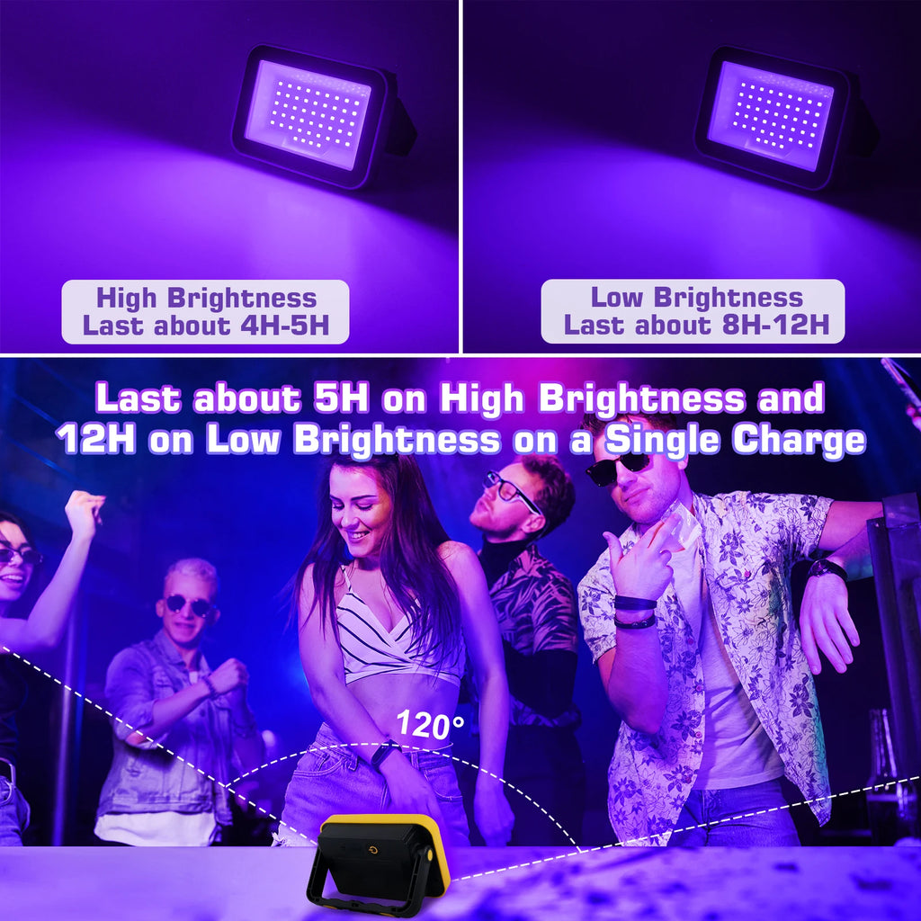 Doodad Co. Rechargeable UV Work Light — Magnetic Blacklight, USB Powered