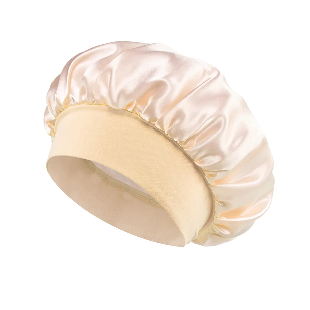 Doodad Co. Satin Sleep Bonnet — Silk-Lined, Large Fit