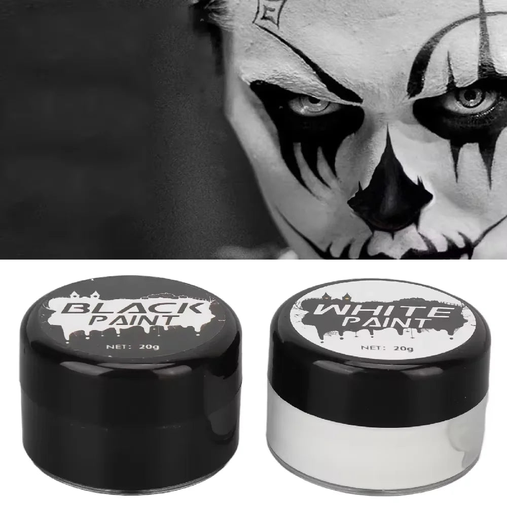 Doodad Co. Black & White Face Paint Kit — Highly Pigmented, DIY Cosplay Body Art