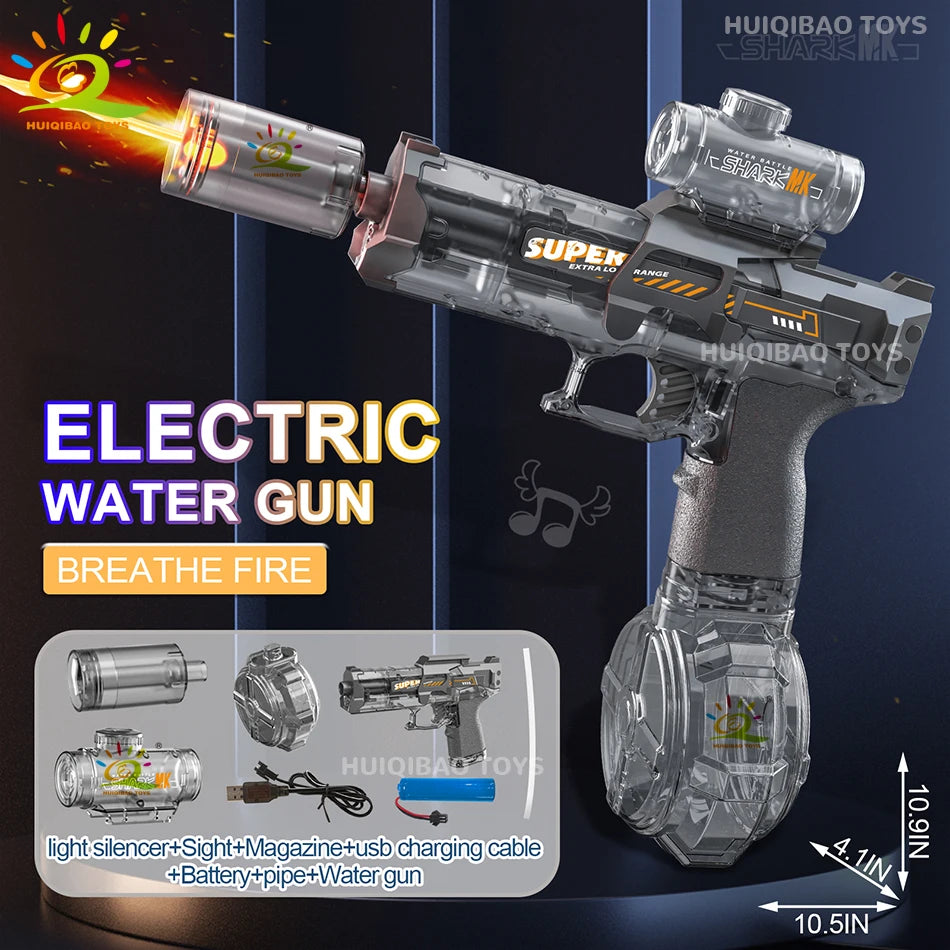 Doodad Co. Automatic Water Blaster — Flame-Light Effect, Electric Pulse Action