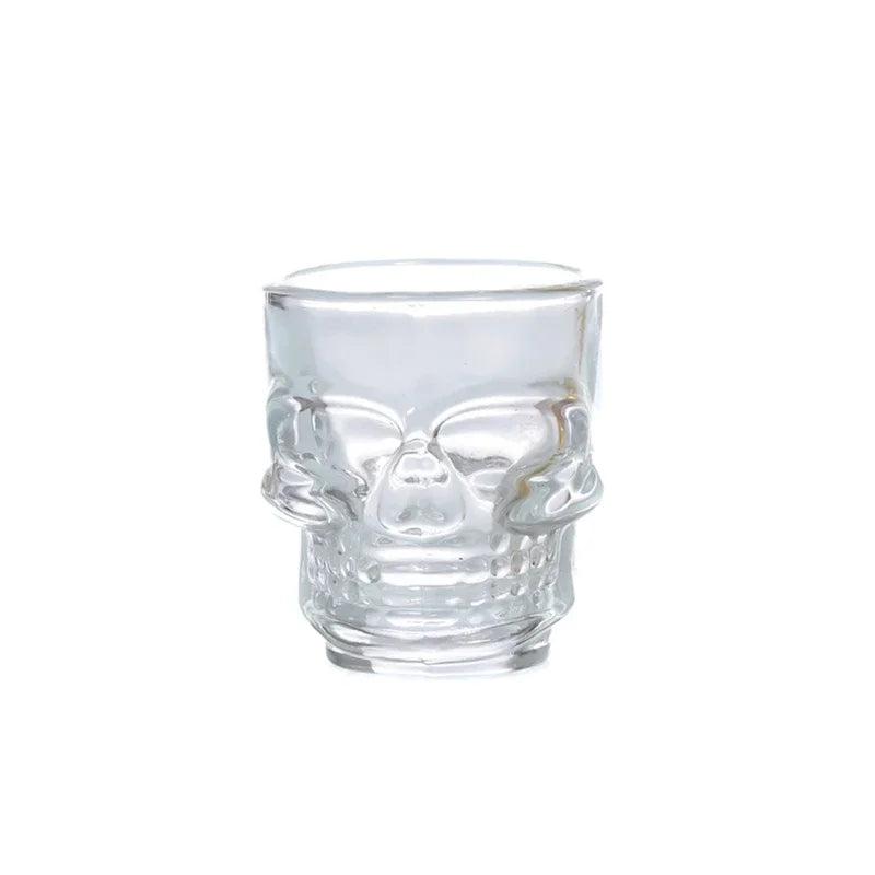 Doodad Co. Skull Shot Glass — Crystal-Clear Cup, Party Bar Essential