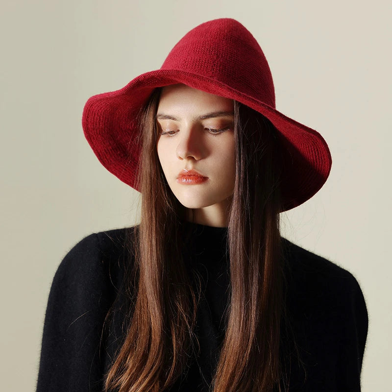 Doodad Co. Knit Witch Hat — Cozy Wool Blend, Vintage Halloween Costume Accessory