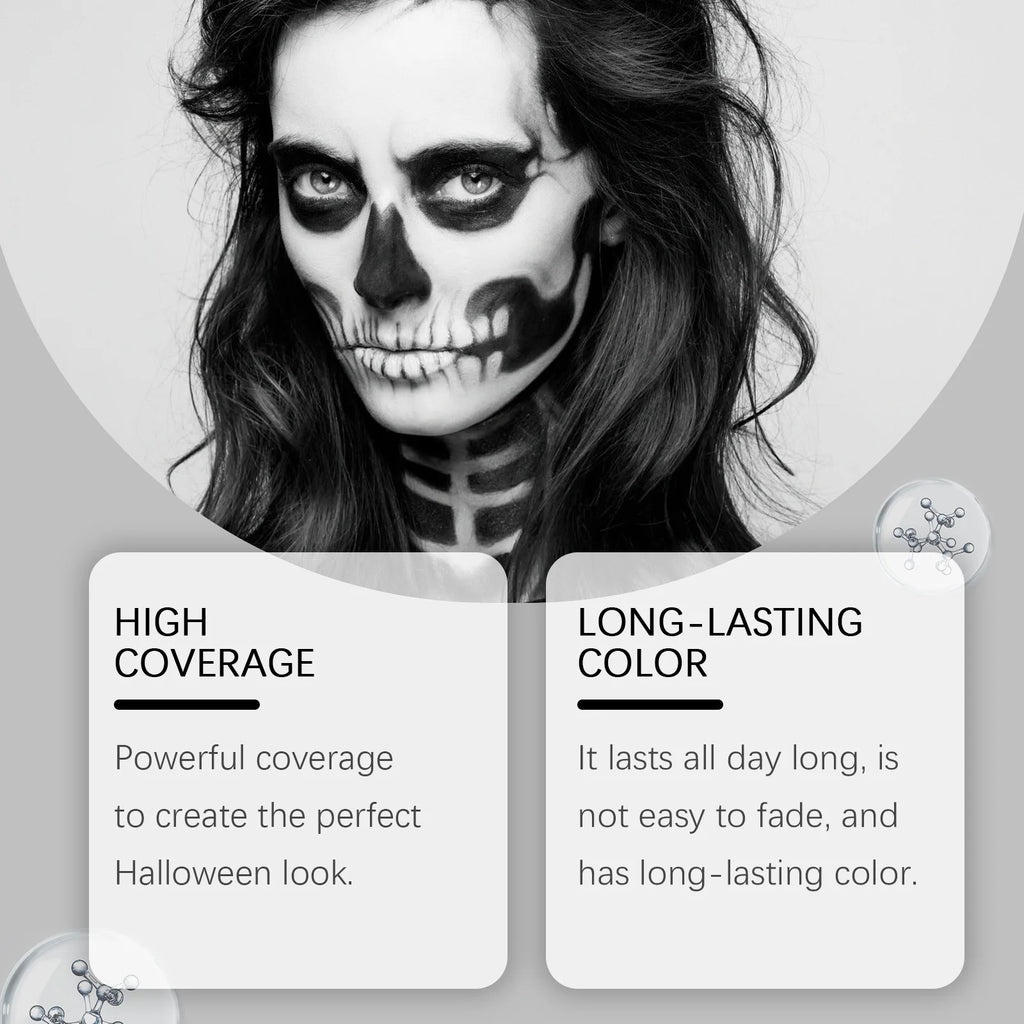 Doodad Co. White & Black Body Paint — Full Coverage, Oil-Free Easy Wash-Off
