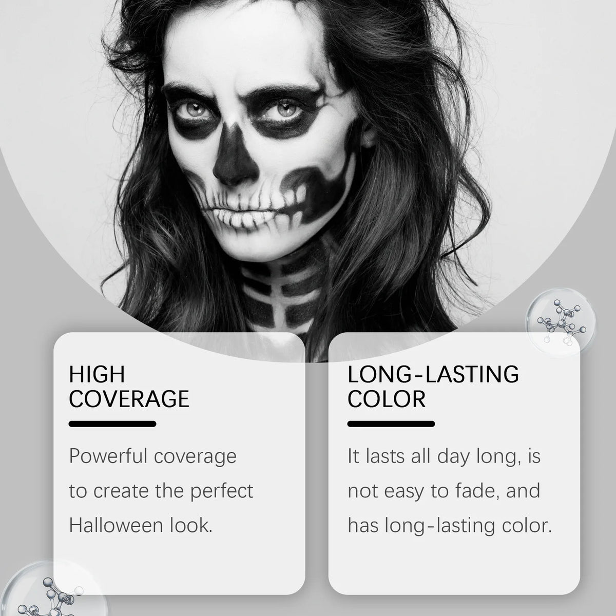 Doodad Co. White & Black Body Paint — Full Coverage, Oil-Free Easy Wash-Off